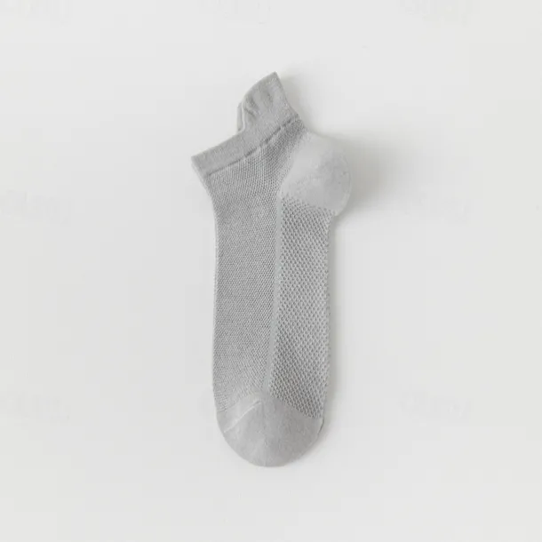 1 Pair Men's Simple Breathable Mesh Short Socks, Thin Basketball Sports Socks, Summer, Solid Color