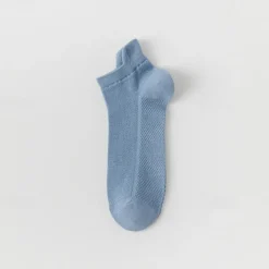 1 Pair Men's Simple Breathable Mesh Short Socks, Thin Basketball Sports Socks, Summer, Solid Color