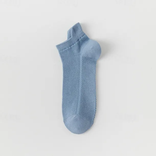 1 Pair Men's Simple Breathable Mesh Short Socks, Thin Basketball Sports Socks, Summer, Solid Color