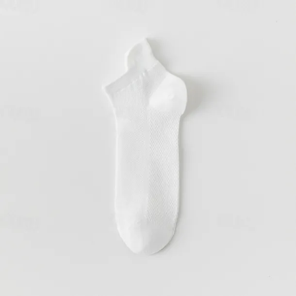 1 Pair Men's Simple Breathable Mesh Short Socks, Thin Basketball Sports Socks, Summer, Solid Color