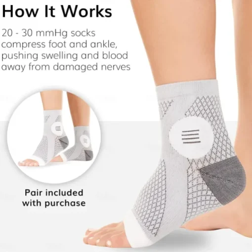 1 Pair Neuropathy Socks for Women and Men - Toeless Compression Socks Foot Neuropathy Socks, Peripheral Neuropathy Socks, Diabetic Neuropathy Socks, Arthritis Sock