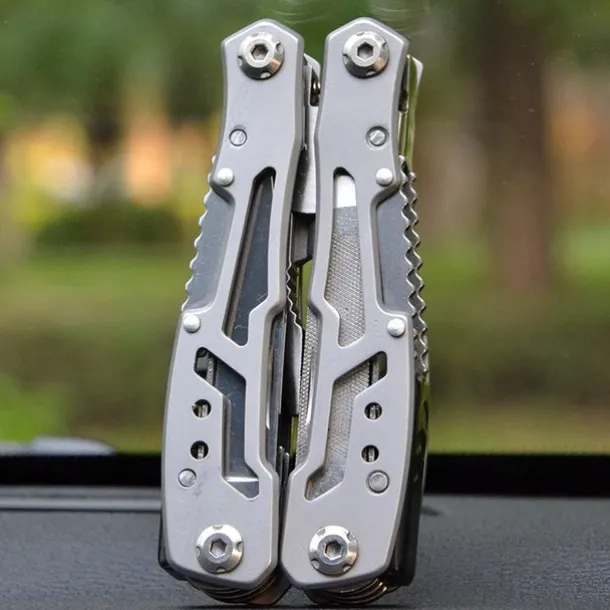 1 Pair Of Stainless Steel Folding Pliers With Screwdriver, Saw, Knife, Bottle Opener For Camping, Tactical, Household Tools