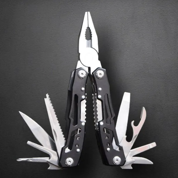 1 Pair Of Stainless Steel Folding Pliers With Screwdriver, Saw, Knife, Bottle Opener For Camping, Tactical, Household Tools
