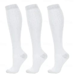 3 Pairs Compression Socks, 15-20mmHg Neuropathy Socks Bunion Socks Closed Toe Compression Stockings for Men Women，Suit for Running,Nurse,Travel,Cycling,Athletic