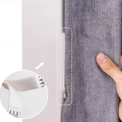6/8/10 pairs Magic Tape Curtain Gap Fixing Bar for Securing Curtain Gaps, Light-blocking on Both Ends, Curtain Edge Fixator, Preventing Light Leakage from Sides Adjacent to Walls