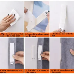 6/8/10 pairs Magic Tape Curtain Gap Fixing Bar for Securing Curtain Gaps, Light-blocking on Both Ends, Curtain Edge Fixator, Preventing Light Leakage from Sides Adjacent to Walls