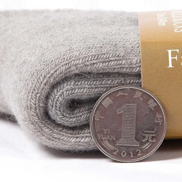 5 pairs of super thick wool socks winter men and women warm wool socks thickened plus velvet towel socks solid color terry socks