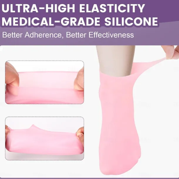 1 pairs Silicone Socks for Dry Cracked Feet, Women's Foot Socks for Moisturizing, one size