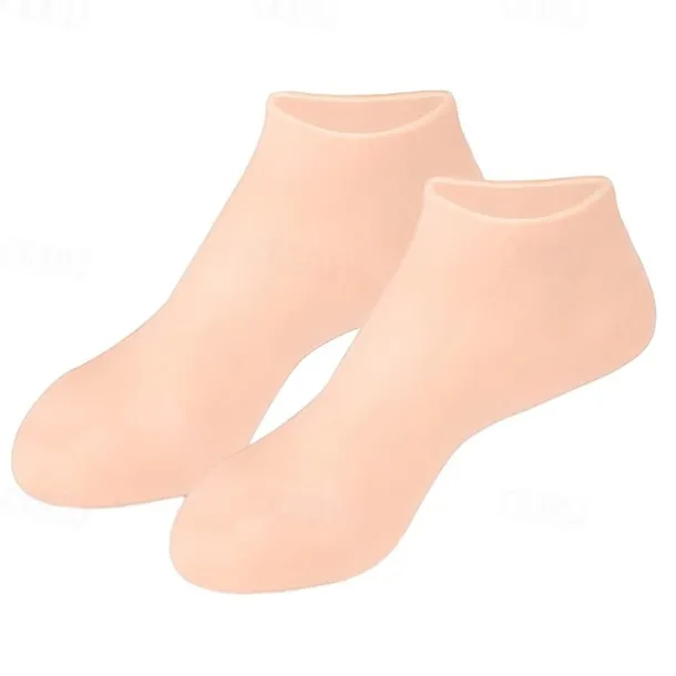 1 pairs Silicone Socks for Dry Cracked Feet, Women's Foot Socks for Moisturizing, one size