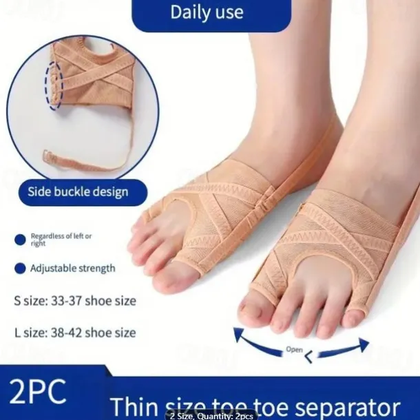 1 Pairs Toe Correction Socks, Toe Overlapping Separator, Ultra-thin Breathable Shoes-Wearable for Men & Women Adjustable
