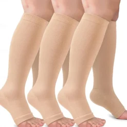 3 Pairs Toeless Compression Socks,15-20mmHg Neuropathy Socks Bunion Socks Opened Toe Compression Stockings for Men Women，Suit for Running,Nurse,Travel,Cycling,Athletic