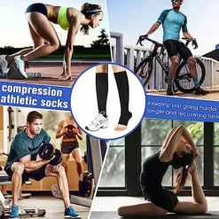 3 Pairs Zipper Compression Socks, 15-20mmHg Neuropathy Socks Bunion Socks Toeless Opened Toe Compression Stockings for Men Women，Suit for Running,Nurse,Travel,Cycling,Athletic