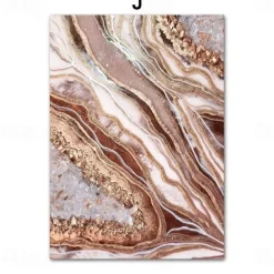 1 Panel Abstract Prints/Posters Luxury Pink Blue Gold Wall Art Modern Picture Home Decor Wall Hanging Gift Rolled Canvas Unframed Unstretched