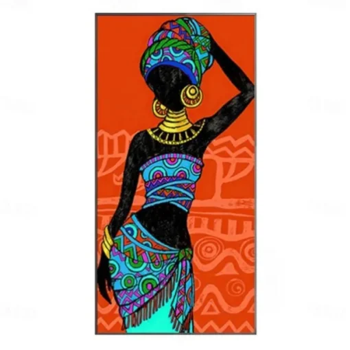 1 Panel People Prints African Women Wall Art Modern Picture Home Decor Wall Hanging Gift Rolled Canvas Unframed Unstretched