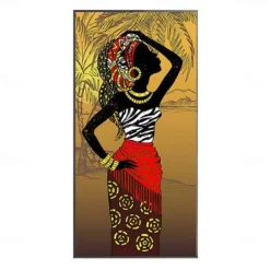 1 Panel People Prints African Women Wall Art Modern Picture Home Decor Wall Hanging Gift Rolled Canvas Unframed Unstretched