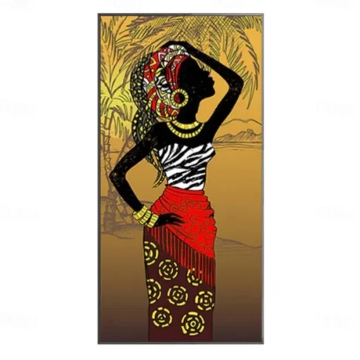 1 Panel People Prints African Women Wall Art Modern Picture Home Decor Wall Hanging Gift Rolled Canvas Unframed Unstretched