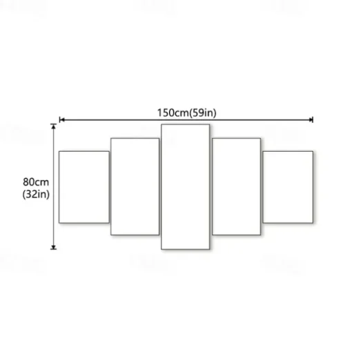 5 Panel Wall Art Canvas Prints Painting Artwork Picture Buddhism Buddha Home Decoration Décor Stretched Frame / Rolled