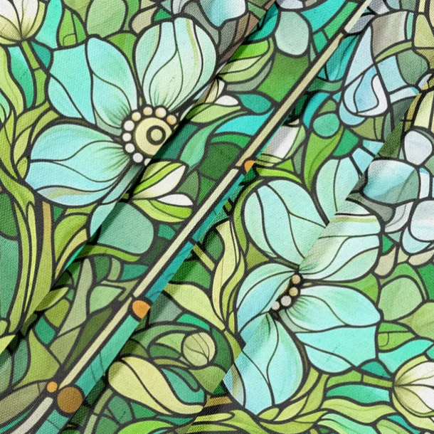 2 Panels 100% Blackout Curtain Stained Glass Pattern Curtain Drapes For Living Room Bedroom Kitchen Window Treatments Thermal Insulated Room Darkening