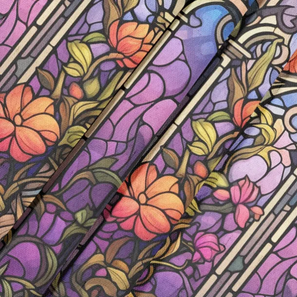 2 Panels 100% Blackout Curtain Stained Glass Pattern Curtain Drapes For Living Room Bedroom Kitchen Window Treatments Thermal Insulated Room Darkening