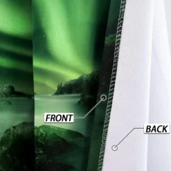 2 Panels Curtain Drapes Blackout Curtain For Living Room Bedroom Kitchen Aurora Northern Light Window Treatments Thermal Insulated Room Darkening