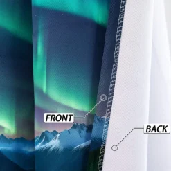 2 Panels Curtain Drapes Blackout Curtain For Living Room Bedroom Kitchen Aurora Northern Light Window Treatments Thermal Insulated Room Darkening