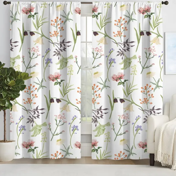 2 Panels Curtain Drapes Blackout Curtain For Living Room Bedroom Kitchen Window Treatments Thermal Insulated Room Darkening