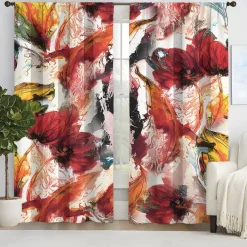 2 Panels Curtain Drapes Blackout Curtain For Living Room Bedroom Kitchen Window Treatments Thermal Insulated Room Darkening