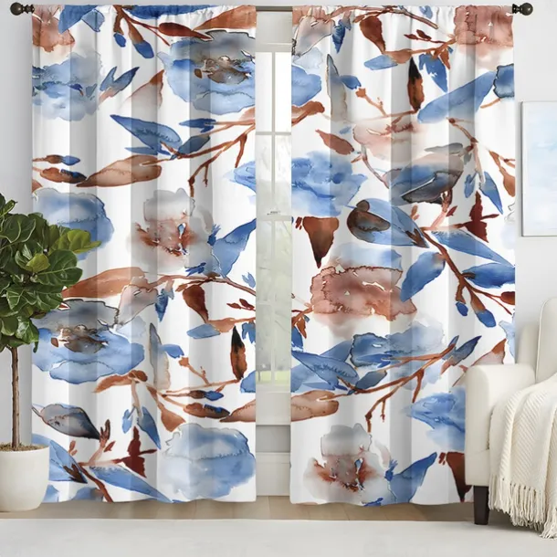 2 Panels Curtain Drapes Blackout Curtain For Living Room Bedroom Kitchen Window Treatments Thermal Insulated Room Darkening