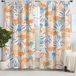 2 Panels Curtain Drapes Blackout Curtain For Living Room Bedroom Kitchen Window Treatments Thermal Insulated Room Darkening