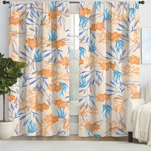 2 Panels Curtain Drapes Blackout Curtain For Living Room Bedroom Kitchen Window Treatments Thermal Insulated Room Darkening