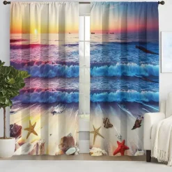 2 Panels Curtain Drapes Blackout Curtain For Living Room Bedroom Kitchen Window Treatments Thermal Insulated Room Darkening
