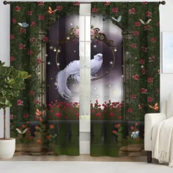 2 Panels Curtain Drapes Blackout Curtain For Living Room Bedroom Kitchen Window Treatments Thermal Insulated Room Darkening