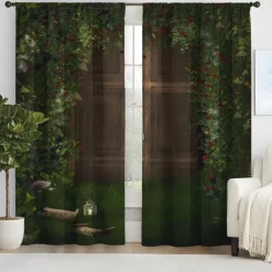 2 Panels Curtain Drapes Blackout Curtain For Living Room Bedroom Kitchen Window Treatments Thermal Insulated Room Darkening