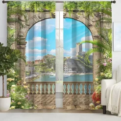 2 Panels Curtain Drapes Blackout Curtain For Living Room Bedroom Kitchen Window Treatments Thermal Insulated Room Darkening