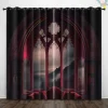 2 Panels Curtain Drapes Blackout Curtain For Living Room Bedroom Kitchen Indoor Stained Glass Window Treatments Thermal Insulated Room Darkening