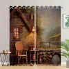2 Panels Fantasy Room Curtain Drapes Blackout Curtain For Living Room Bedroom Kitchen Window Treatments Thermal Insulated Room Darkening