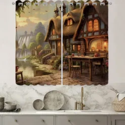 2 Panels Fantasy Room Curtain Drapes Blackout Curtain For Living Room Bedroom Kitchen Window Treatments Thermal Insulated Room Darkening