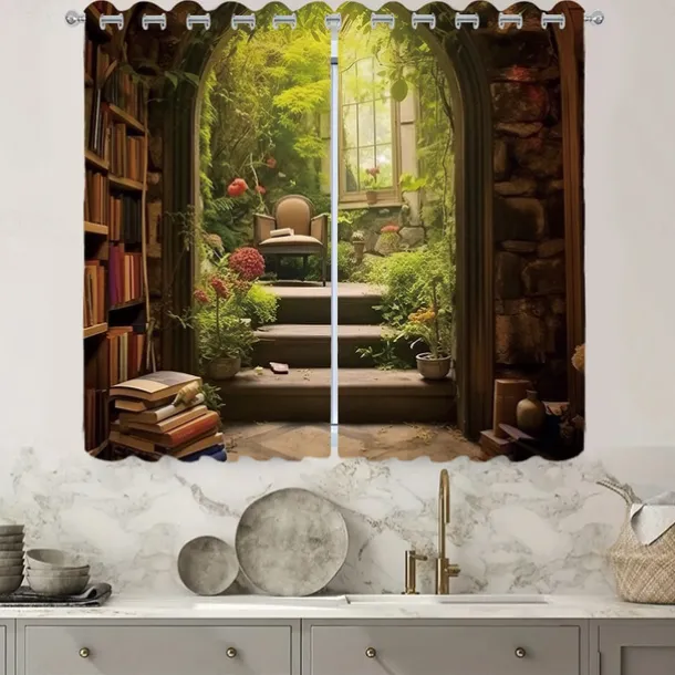 2 Panels Fantasy Room Curtain Drapes Blackout Curtain For Living Room Bedroom Kitchen Window Treatments Thermal Insulated Room Darkening