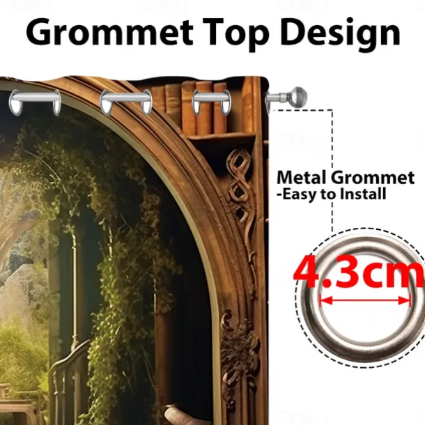 2 Panels Fantasy Room Curtain Drapes Blackout Curtain For Living Room Bedroom Kitchen Window Treatments Thermal Insulated Room Darkening