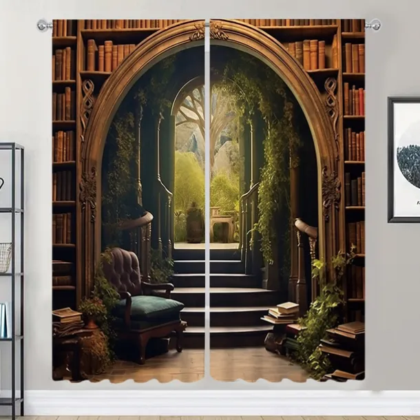 2 Panels Fantasy Room Curtain Drapes Blackout Curtain For Living Room Bedroom Kitchen Window Treatments Thermal Insulated Room Darkening