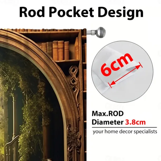 2 Panels Fantasy Room Curtain Drapes Blackout Curtain For Living Room Bedroom Kitchen Window Treatments Thermal Insulated Room Darkening