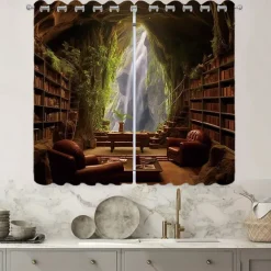 2 Panels Fantasy Room Curtain Drapes Blackout Curtain For Living Room Bedroom Kitchen Window Treatments Thermal Insulated Room Darkening