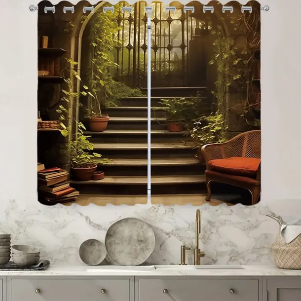 2 Panels Fantasy Room Curtain Drapes Blackout Curtain For Living Room Bedroom Kitchen Window Treatments Thermal Insulated Room Darkening