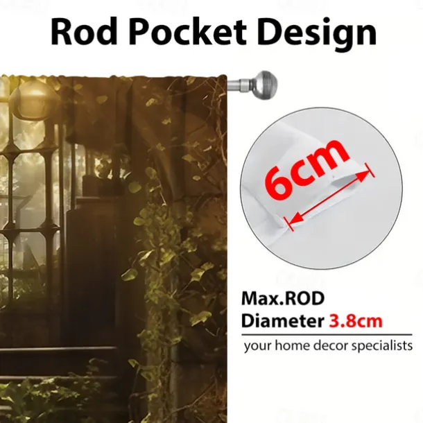 2 Panels Fantasy Room Curtain Drapes Blackout Curtain For Living Room Bedroom Kitchen Window Treatments Thermal Insulated Room Darkening