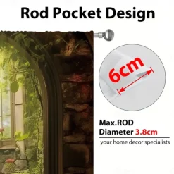 2 Panels Fantasy Room Curtain Drapes Blackout Curtain For Living Room Bedroom Kitchen Window Treatments Thermal Insulated Room Darkening