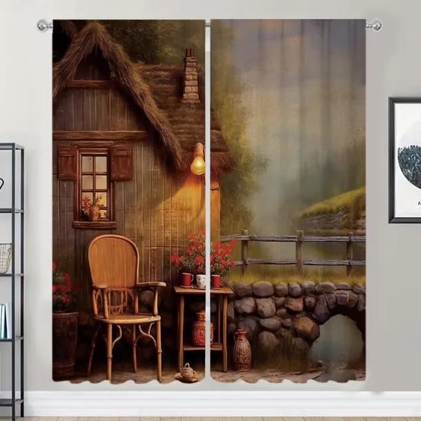 2 Panels Fantasy Room Curtain Drapes Blackout Curtain For Living Room Bedroom Kitchen Window Treatments Thermal Insulated Room Darkening
