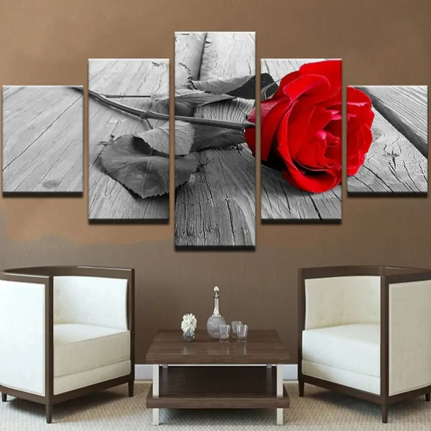 5 Panels Landscape Prints Posters/Picture Beach Blue Sea Sunset Modern Wall Art Wall Hanging Gift Home Decoration Rolled Canvas No Frame Unframed Unstretched