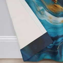 2 Panels Marble Pattern Curtain Drapes 100% Blackout Curtain For Living Room Bedroom Kitchen Window Treatments Thermal Insulated Room Darkening