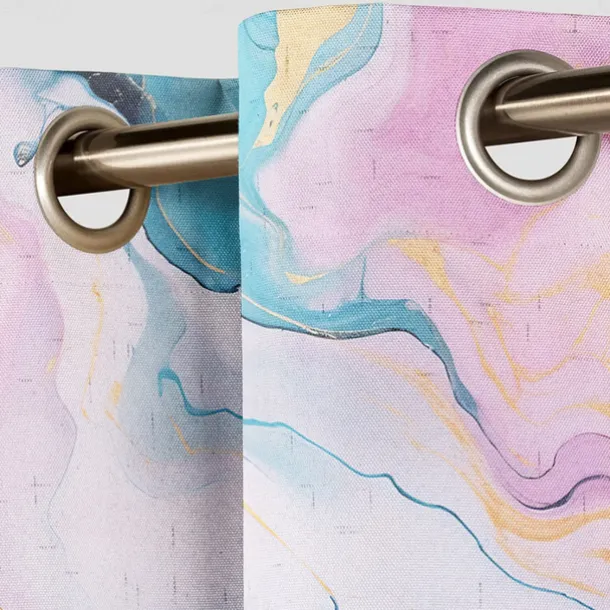 2 Panels Marble Pattern Curtain Drapes 100% Blackout Curtain For Living Room Bedroom Kitchen Window Treatments Thermal Insulated Room Darkening