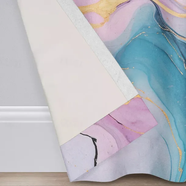 2 Panels Marble Pattern Curtain Drapes 100% Blackout Curtain For Living Room Bedroom Kitchen Window Treatments Thermal Insulated Room Darkening